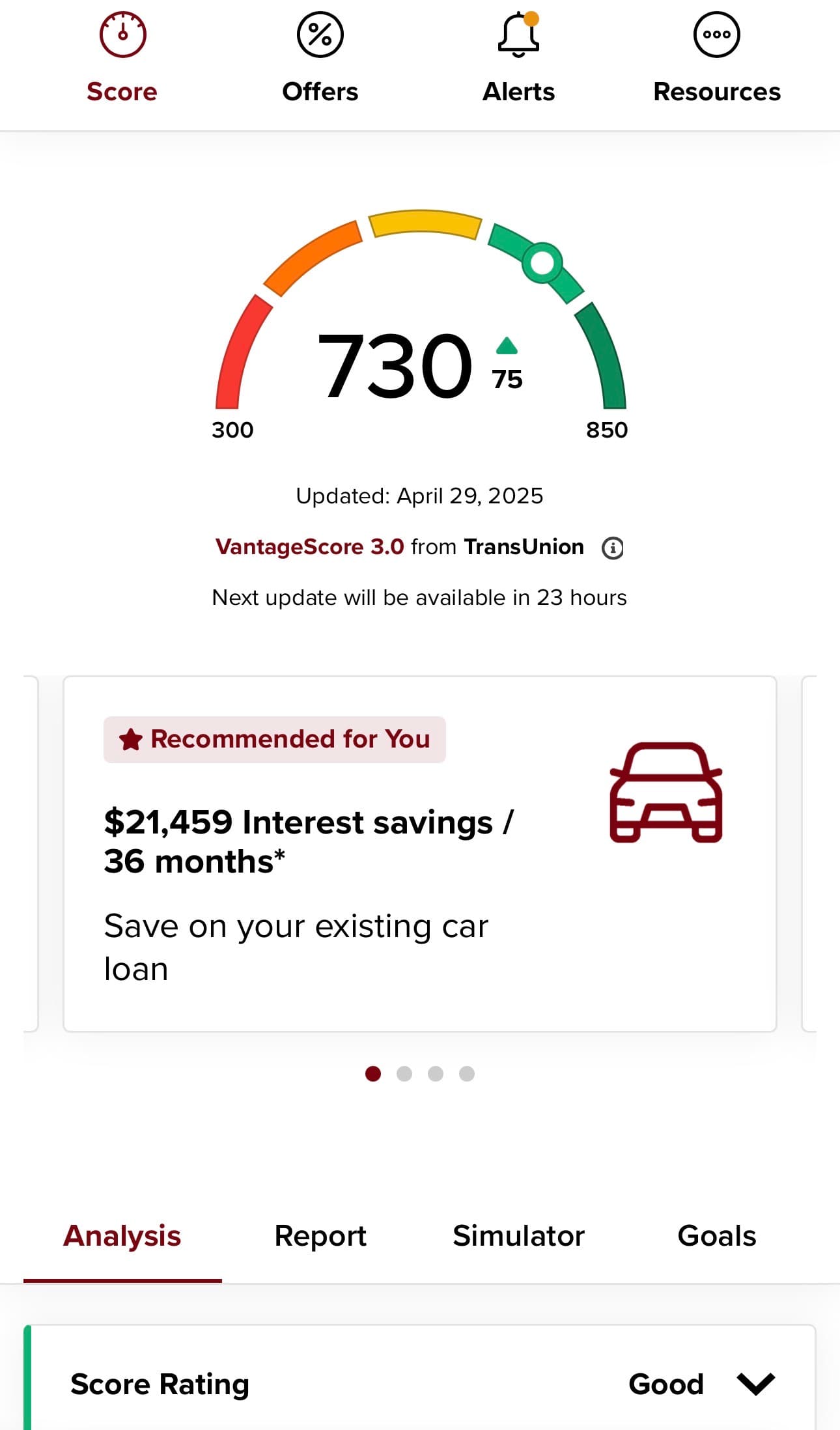 Credit score improvement testimonial